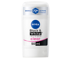 BLACK & WHITE INVISIBLE desodorante stick 50 ml by NIVEA for Unisex
