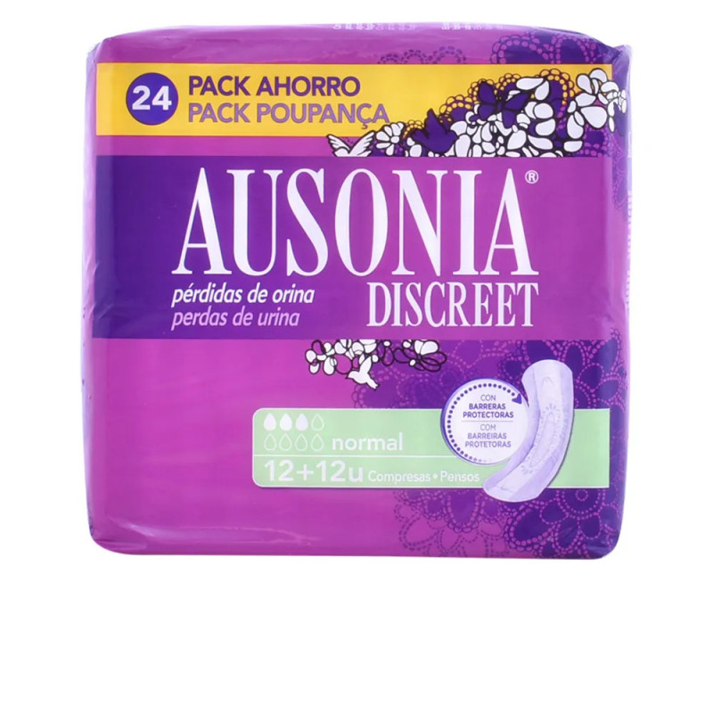 Compresas higiénicas Ausonia Discreet Normal 24 Unidades