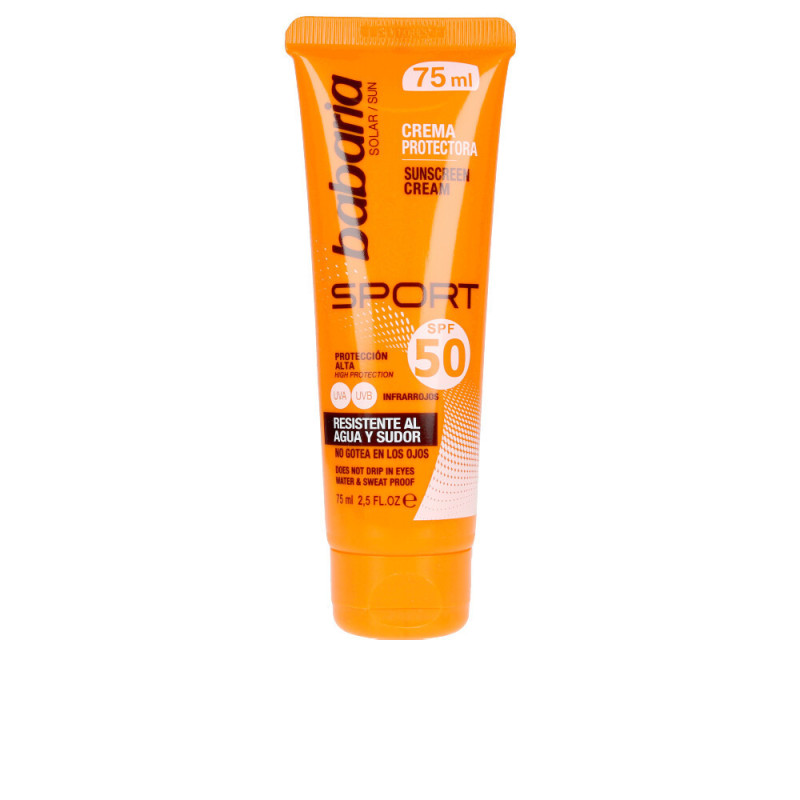 SOLAR SPORT crema solar waterproof SPF50 75 ml by BABARIA for Unisex