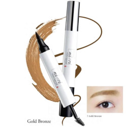 Tintura e máscara para sobrancelhas Brow Plume Perfection, cor ouro bronze.