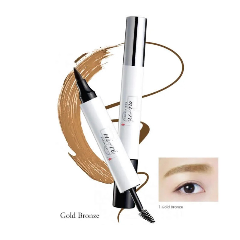 Tintura e máscara para sobrancelhas Brow Plume Perfection, cor ouro bronze.