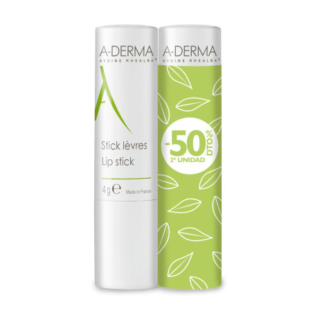 STICK labial pack 2 x 4 gr by A-DERMA for Unisex