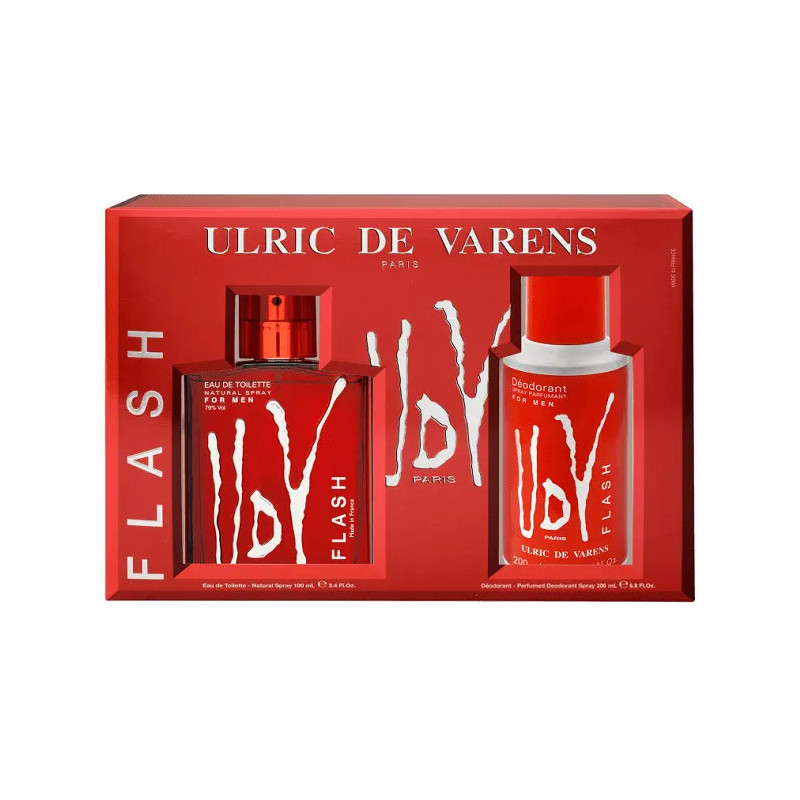 Ulric De Varens Flash Eau De Toilette Spray 100ml Set 2 Pieces