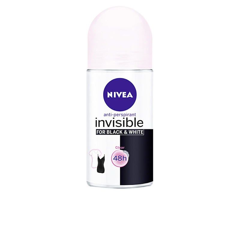 BLACK & WHITE INVISIBLE desodorante roll-on 50 ml by NIVEA for Unisex