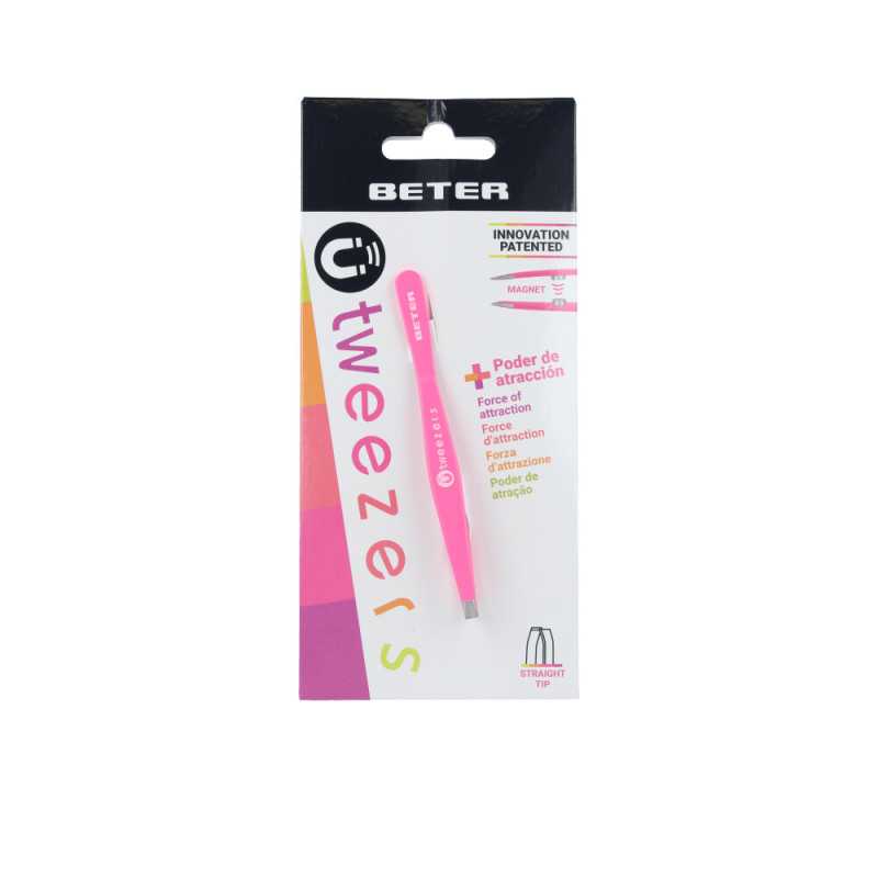 PINZA depilar magnetica punta recta fucsia 1 u by BETER for Unisex PINZA depilar magnetica punta recta fucsia 1 u by BETER for Unisex