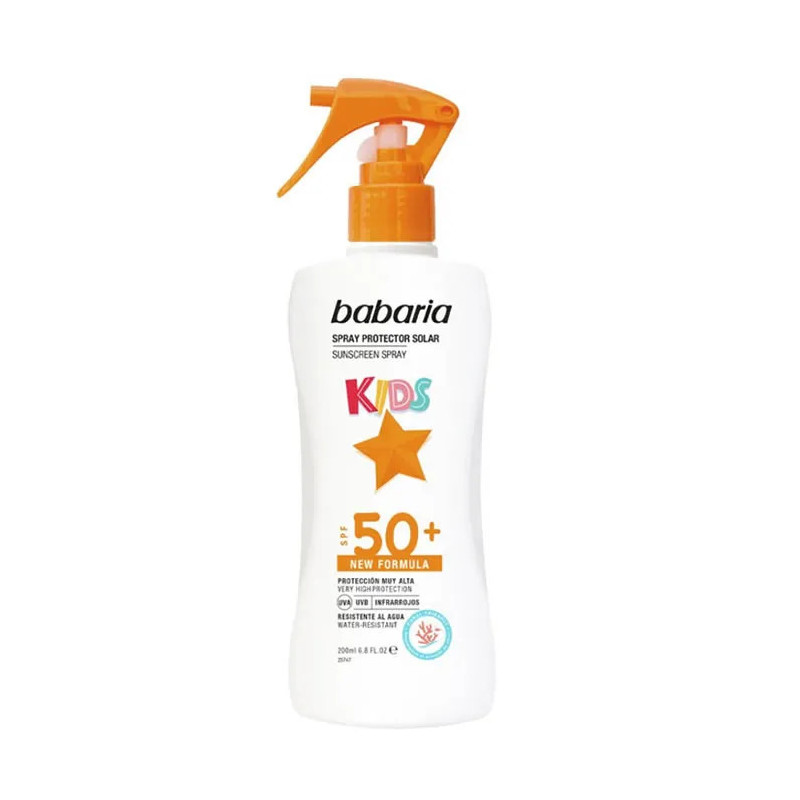 Babaria Spray Protector Solar con Aloe Vera para Niños FPS 50+ 200 ml