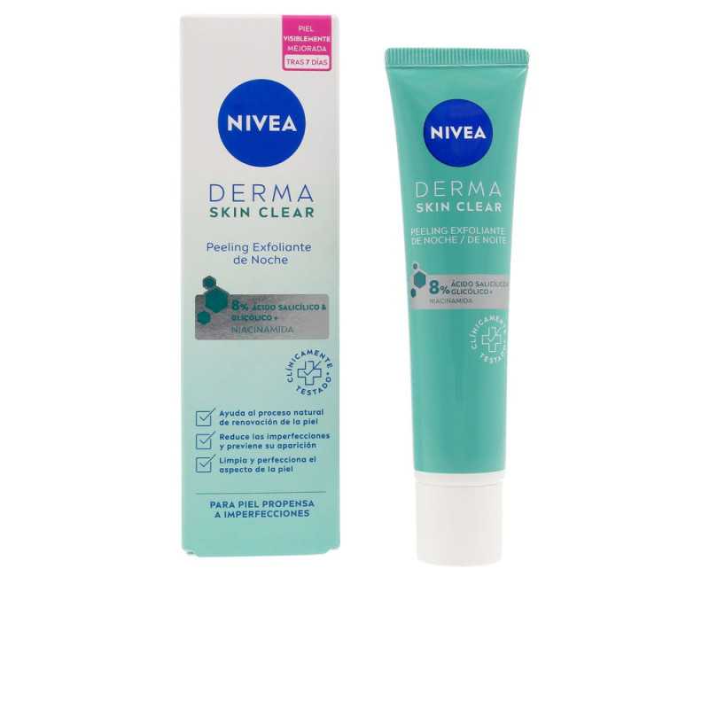 DERMA SKIN CLEAR peeling exfoliante facial noche 40 ml by NIVEA for Woman DERMA SKIN CLEAR peeling exfoliante facial noche 40 ml by NIVEA for Woman