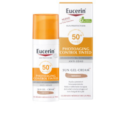SUN PROTECTION PHOTOAGING gel crema SPF50 medium 50 ml by EUCERIN for Unisex