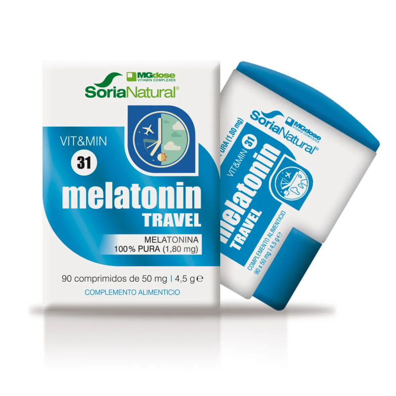 Dose de Mg de Vitamina e Mín. 31 Melatonina Viagem 90 x 50 mg