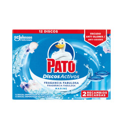 PATO WC DISCOS ACTIVOS x 2 recambios frescor marino 12 u by PATO for Unisex