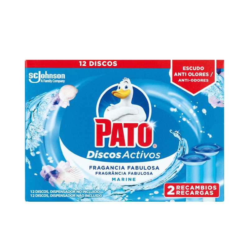 PATO WC DISCOS ACTIVOS x 2 recambios frescor marino 12 u by PATO for Unisex PATO WC DISCOS ACTIVOS x 2 recambios frescor marino 12 u by PATO for Unisex