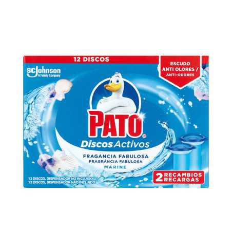 PATO WC DISCOS ACTIVOS x 2 recambios frescor marino 12 u by PATO for Unisex