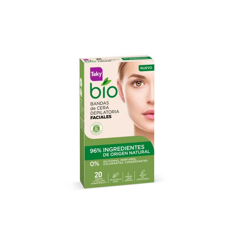 BIO NATURAL 0% bandas de cera faciales depilatorias 20 u by TAKY for Woman BIO NATURAL 0% bandas de cera faciales depilatorias 20 u by TAKY for Woman