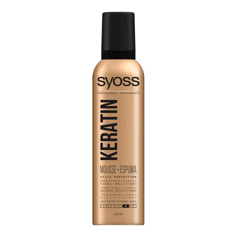 KERATIN mousse flexible y brillo 250 ml by SYOSS for Woman