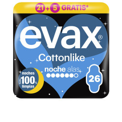 COTTONLIKE compresas noche alas 26 u by EVAX for Unisex