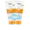 SENSITIVE PROTECT toque seco gel crema SPF50+ promo 2 x 200 ml by EUCERIN for Unisex