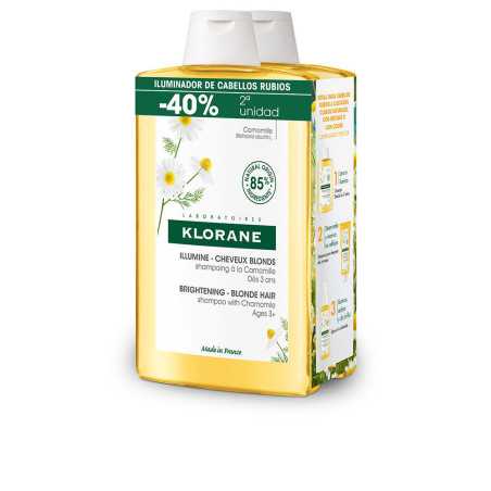 A LA CAMOMILA champú iluminador reflejos rubios duo 2 x 400 ml by KLORANE for Unisex