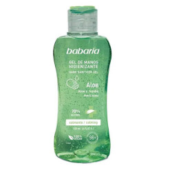 Gel antisséptico para mãos Babaria Aloe, 70% álcool, 100ml