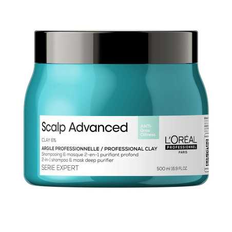 SCALP ADVANCED anti-oiliness 2-in1 shampoo & mask deep purifer clay 500 ml by L'ORÉAL PROFESSIONNEL PARIS for Unisex
