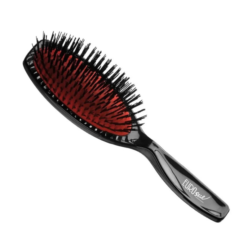 Escova de fole de nylon Eurostil, escova de borracha grande, cores sortidas, 1 unidade