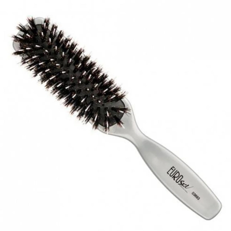 Spazzola per capelli di cinghiale Eurostil White Pudding, piccola rettangolare, 1 pz.