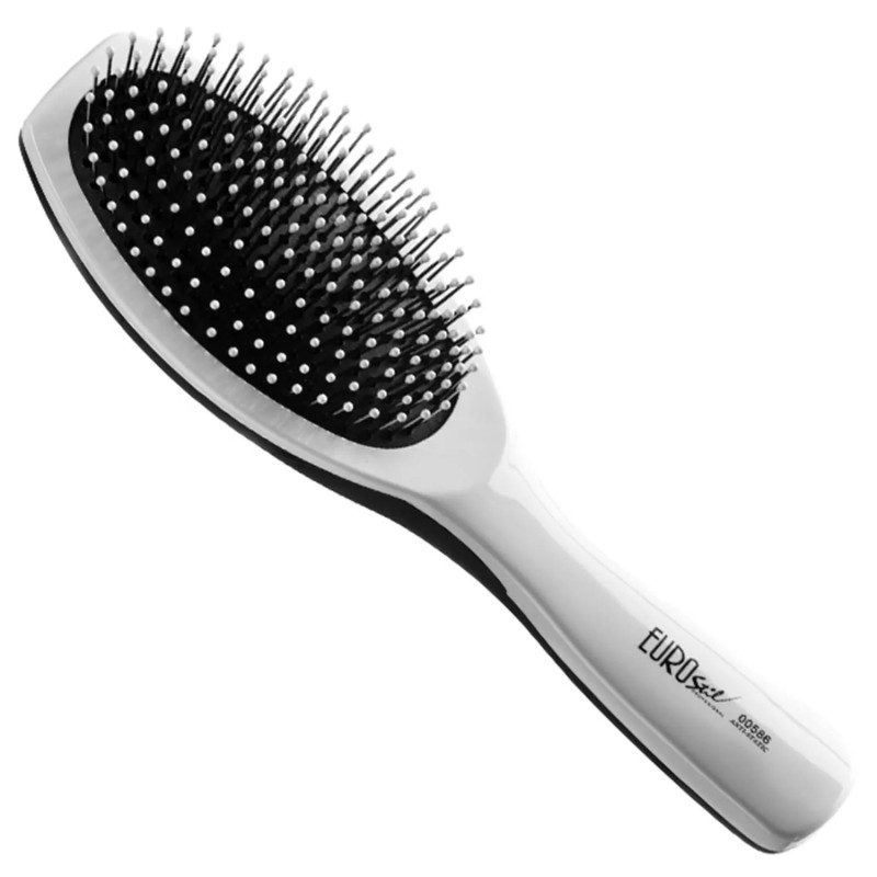 Eurostil Goma Fuelle Cepillo Bicolor Anti-Estatic Grande 1un