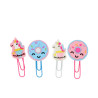 CLIPS UNICORNOS Y DONUTS 6 x 2,5 cm 4 u by INCA for Unisex