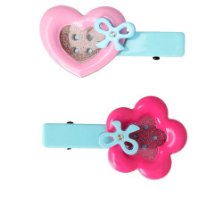 PINZAS CORAZÓN Y FLOR botón 2 u by INCA for Unisex