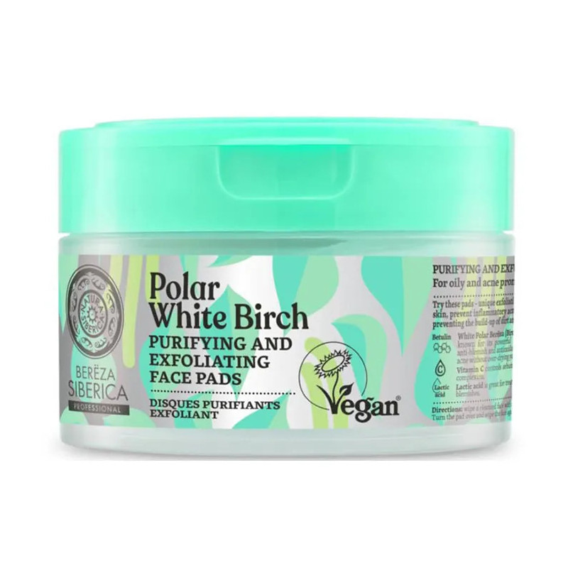 Disques nettoyants et exfoliants pour le visage Natura Siberica, 20 unités