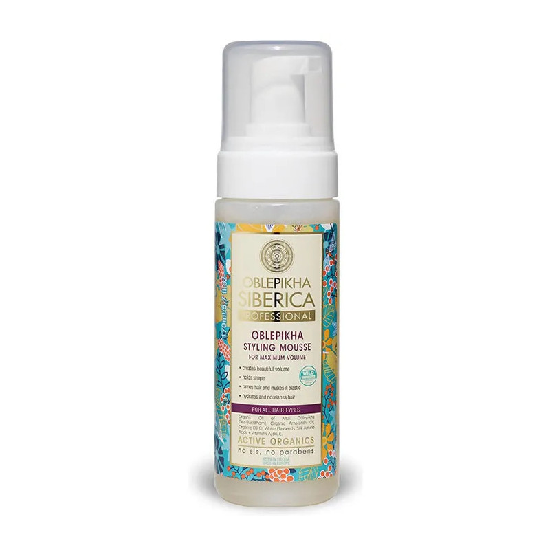 Natura Siberica Oblepikha Styling Mousse Per Il Massimo Volume 200ml