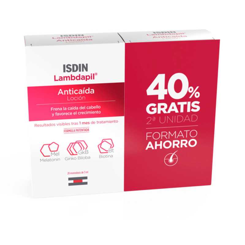 LAMBDAPIL anticaída loción monodosis duo 2 x 20 u by ISDIN for Unisex LAMBDAPIL anticaída loción monodosis duo 2 x 20 u by ISDIN for Unisex