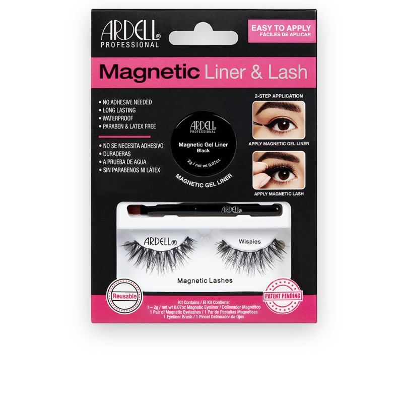 MAGNETIC LINER & LASH WISPIES pestañas + gel liner 3 u by ARDELL for Unisex