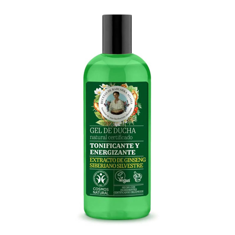 Gel de baño tonificante natural con ginseng siberiano Green Agafia (260 ml)