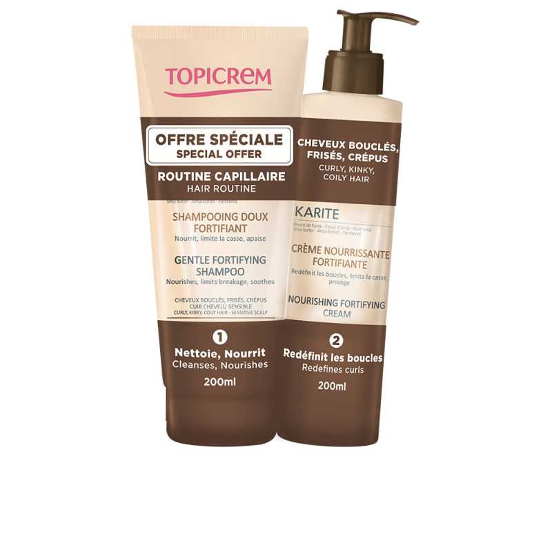 KARITE CHAMPÚ FORTIFICANTE 200 ML + CREMA FORTIFICANTE 200 ML PACK 2 pz by TOPICREM for Unisex KARITE CHAMPÚ FORTIFICANTE 200 ML + CREMA FORTIFICANTE 200 ML PACK 2 pz by TOPICREM for Unisex