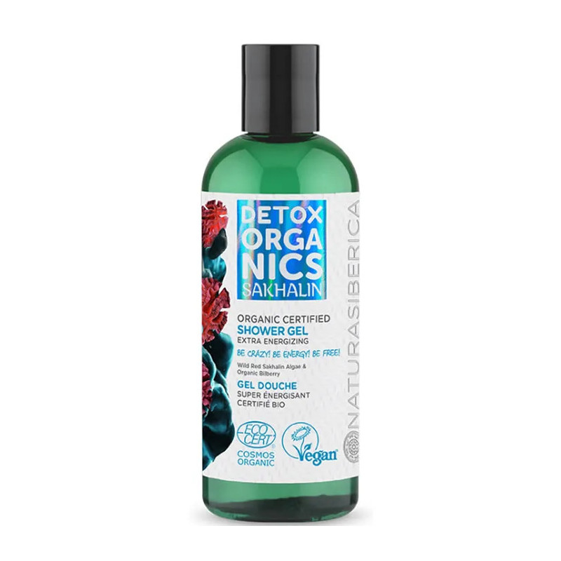 Gel de ducha extra energizante con certificación orgánica Natura Siberica Sakhalin 260 ml