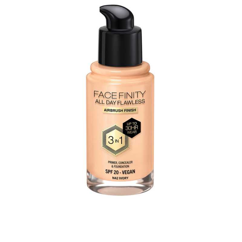 FACEFINITY ALL DAY FLAWLESS 3 IN 1 base de maquillaje N42 ivory 30 ml by MAX FACTOR for Unisex FACEFINITY ALL DAY FLAWLESS 3 IN 1 base de maquillaje N42 ivory 30 ml by MAX FACTOR for Unisex