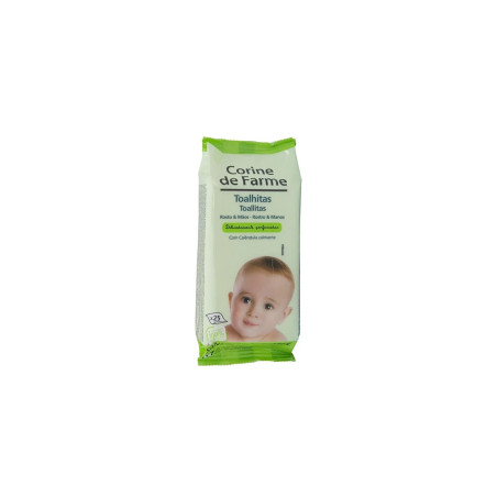 Corine De Farme Lingettes visage et mains Corine De F pour peaux sensibles 25 unités