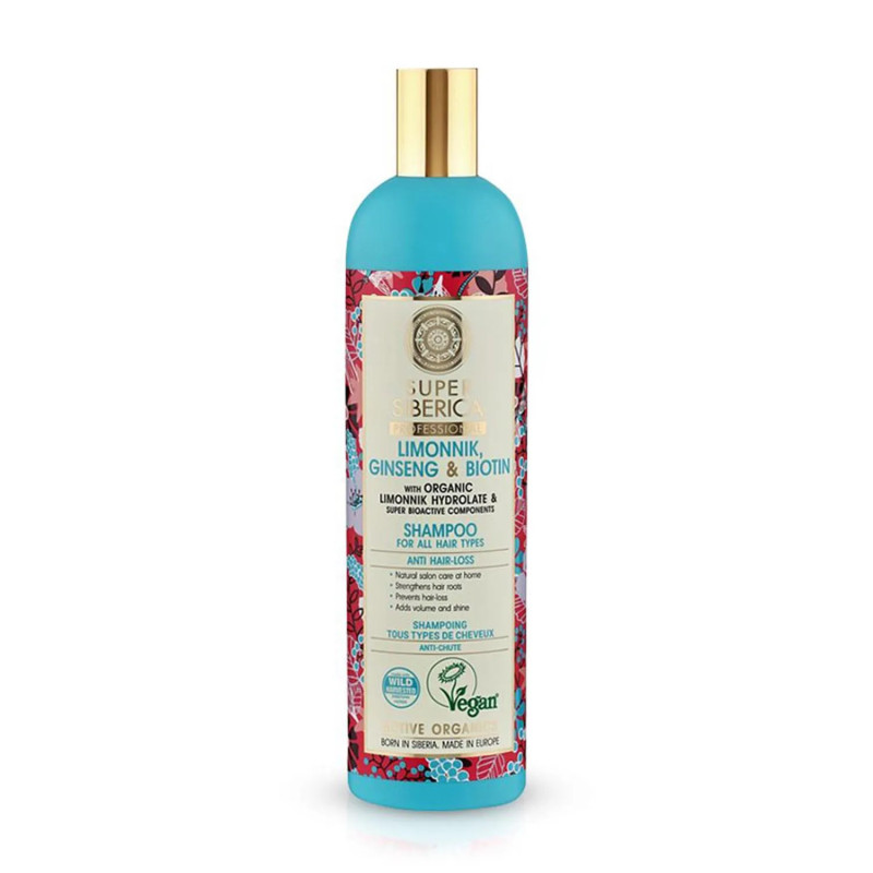 Natura Siberica Shampoing Professionnel Schizandra Ginseng et Biotine 400 ml