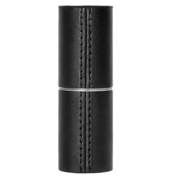 Estuche de cuero negro para lápiz labial La Bouche Rouge