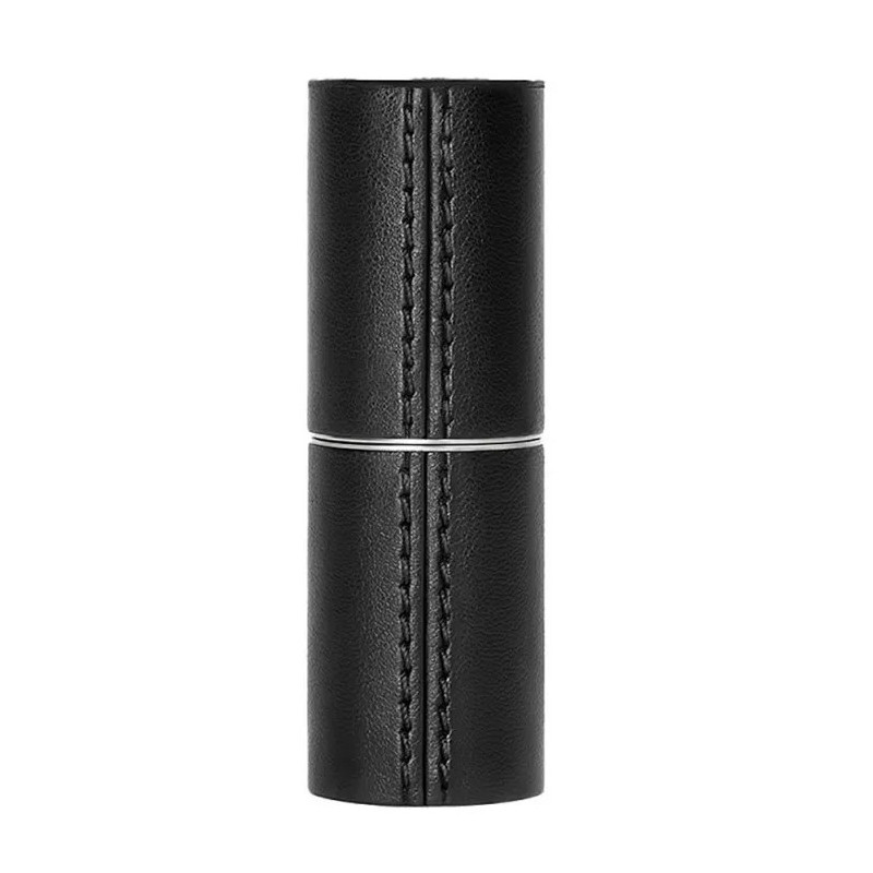 Estuche de cuero negro para lápiz labial La Bouche Rouge