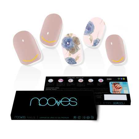 LAMINAS DE UNAS DE GEL elegant floral premium luxe metallic 20 u by NOOVES for Woman