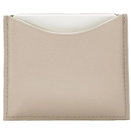 Custodia compatta in pelle beige La Bouche Rouge