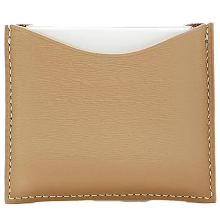 La Bouche Rouge Camel Leather Compact Case