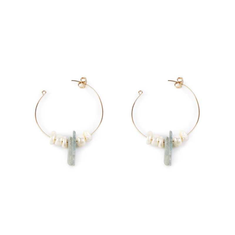 LAO GREEN 4CM pendientes oro brillo 1 u by SHABAMA for Woman LAO GREEN 4CM pendientes oro brillo 1 u by SHABAMA for Woman