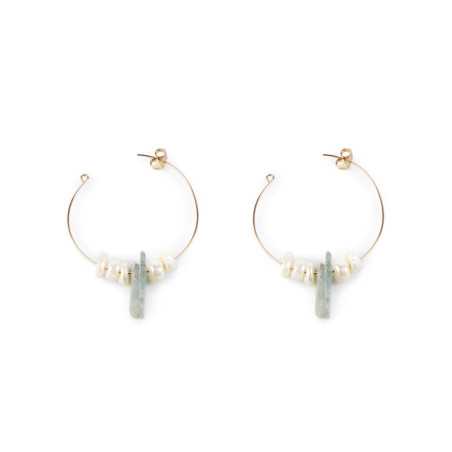 LAO GREEN 4CM pendientes oro brillo 1 u by SHABAMA for Woman