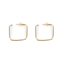 MOORE CUADRADOS pendientes oro brillo 1 u by SHABAMA for Woman