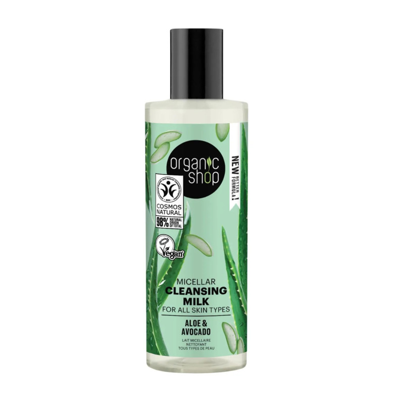 Leite Micelar de Limpeza com Aloe Vera da Organic Shop 150ml