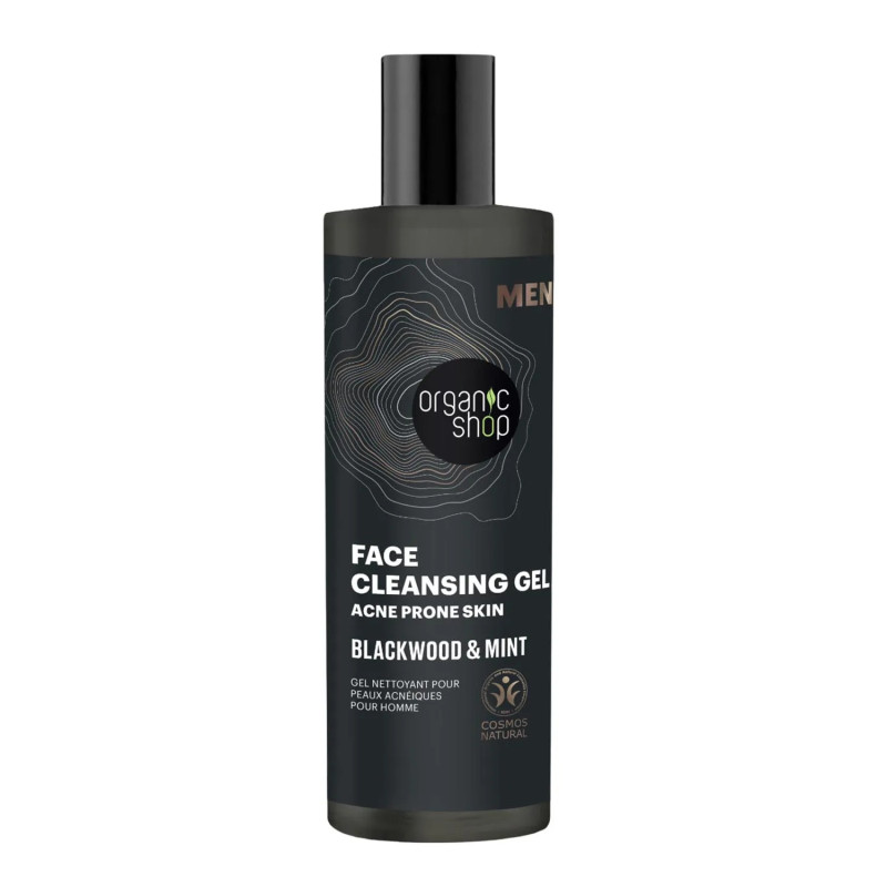 Gel nettoyant anti-acné pour homme Organic Shop Blackwood 200ml