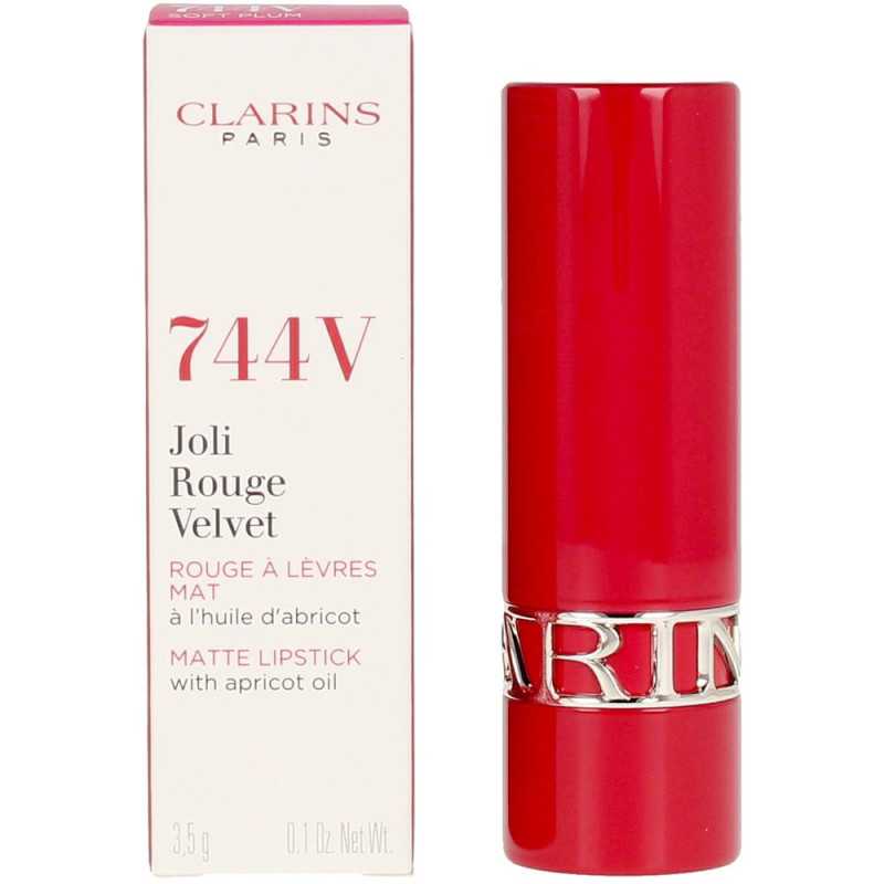 JOLI ROUGE VELVET 744V soft plum 35 gr by CLARINS for Unisex JOLI ROUGE VELVET 744V soft plum 35 gr by CLARINS for Unisex