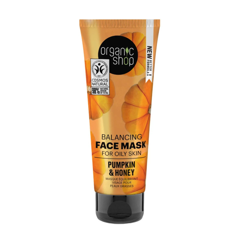 Masque visage bio à la citrouille pour peaux grasses 75 ml